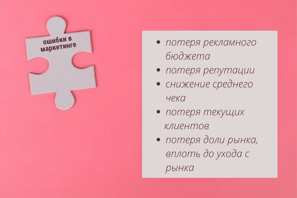 Ошибки в маркетинге